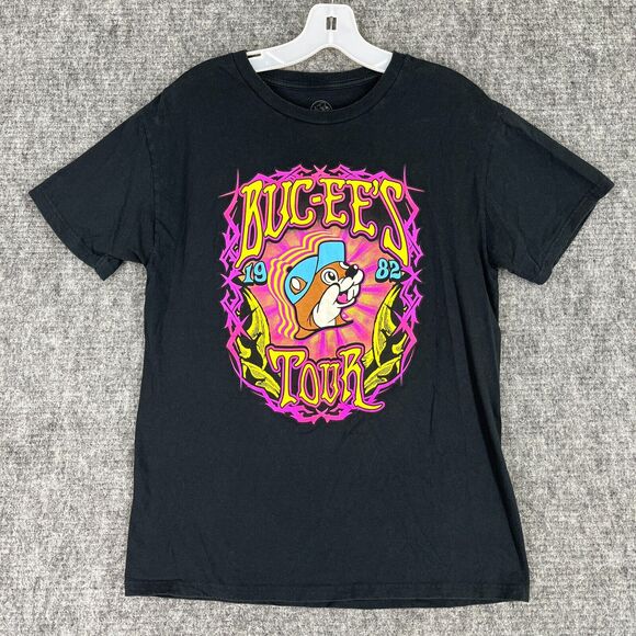 Buc-Ees Shirt Mens Medium 2021 Tour Rest Stop Travel‎ Souvenir Beaver - Picture 1 of 7